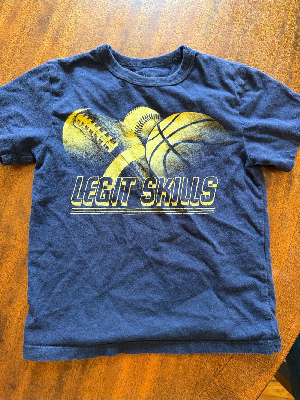 BOGO Navy 'Legit Skills' Sports Graphic Tee
